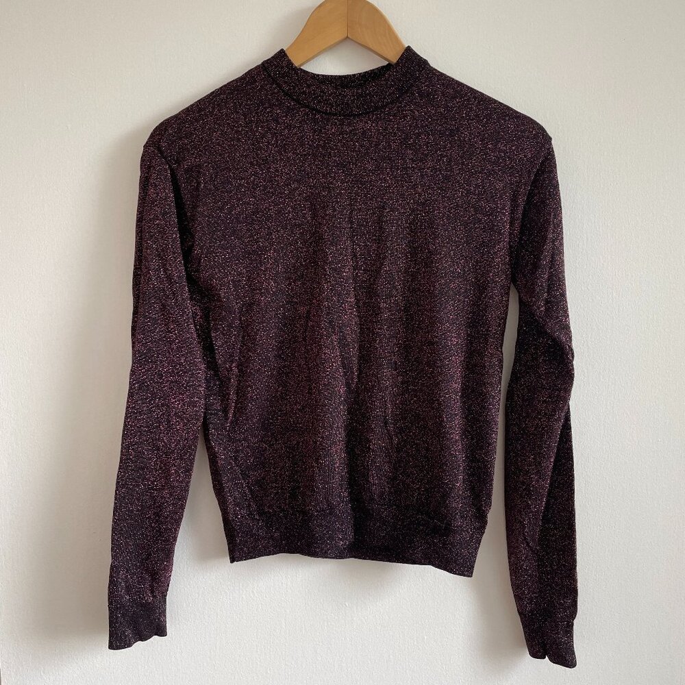 & Other Stories - Purple Sparkly Wool Blend Sweater